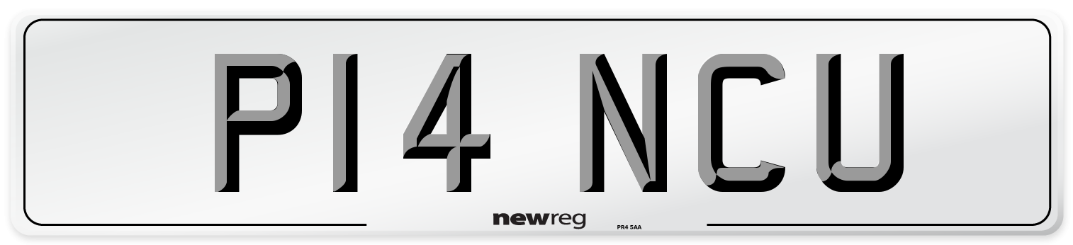P14 NCU Number Plate from New Reg